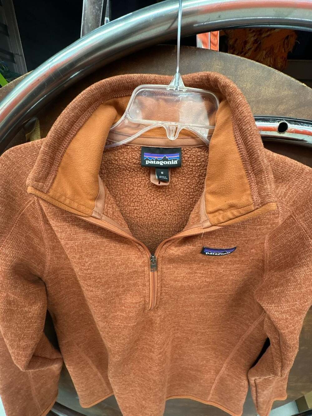 Patagonia Women's Better Sweater 1/4-Zip Fleece Pullover in Burnt Orange